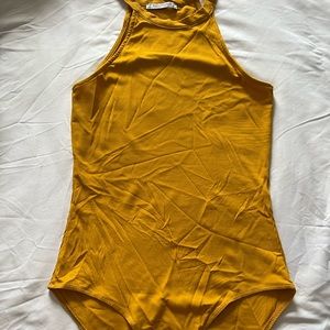 Yellow bodysuit from Zara. Worm once